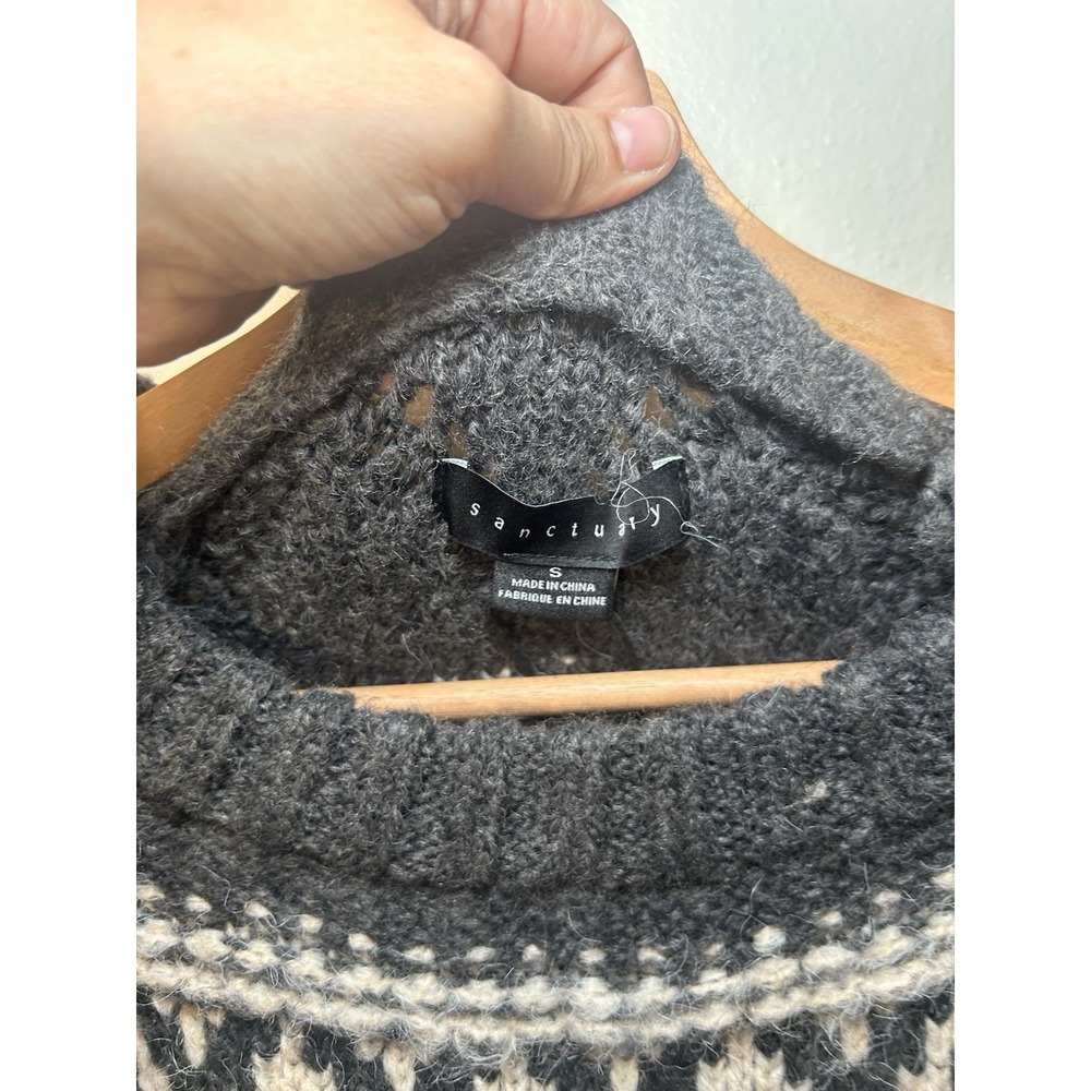 Sanctuary Crew Neck Fair Isle‎ Sweater Pullover - Picture 4 of 9